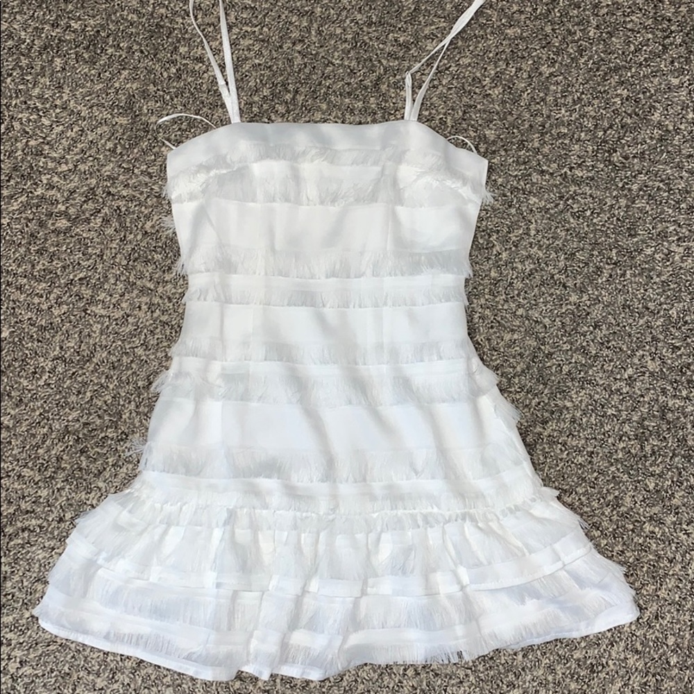Princess Polly white ruffle dress
